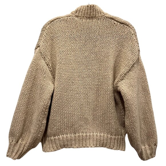 Bailey 44 3D Heart Open Cardigan Sweater, Beige Red, OS - Picture 7 of 8